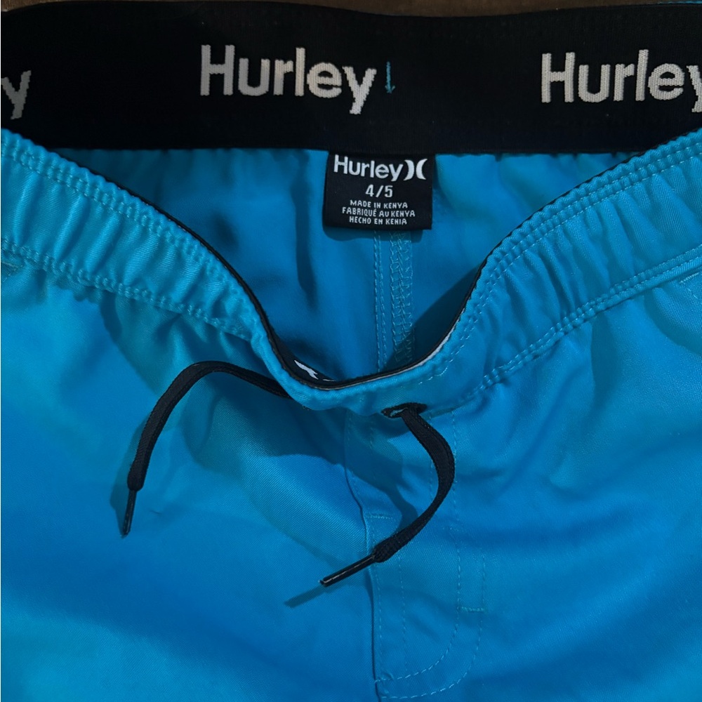 Hurley Aqua Boardshorts with Black Drawstring